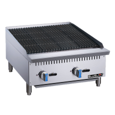 Clearance 24″ Blue Lava NG/LP Gas Countertop Char Broiler 70,000 BTU BLCB24-CL2