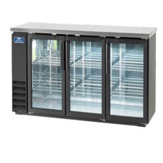 Clearance Arctic Air 3 Door Glass Back Bar Refrigerator Cooler ABB72G