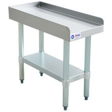 30″ x 12″ Stainless Steel Equipment Stand with Galvanized Undershelf and Legs 24185