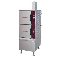 7 Pan Natural Gas Convection Steamer on Cabinet Base SX-7G3