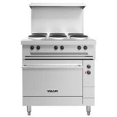 36" Electric Range with 6 French Plates & Standard Oven Vulcan EV36S-6FP-iF