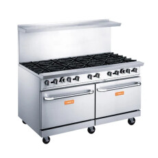 60” 10 Burner Stove Top Gas Range Oven LPG or NG Brika BGR-10B
