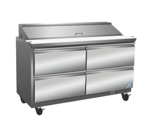 60" 4 Drawer Sandwich/Salad Prep Table Cooler Cold Zone CZ-60ST-4D