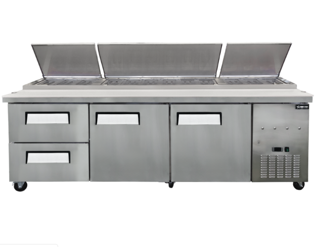 94” 2 Door, 2 Drawer, Refrigerated Pizza Prep Table 32 cu.ft. (906 L) 49299