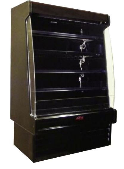 51" W x 78"H x 34-1/2"D Howard McCray Open Dairy Display SC-OD35E-4S-B-LED