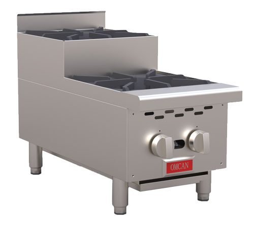 12" Hot Plate Step Up 2 Burners Stainless Steel Commercial Countertop 47382