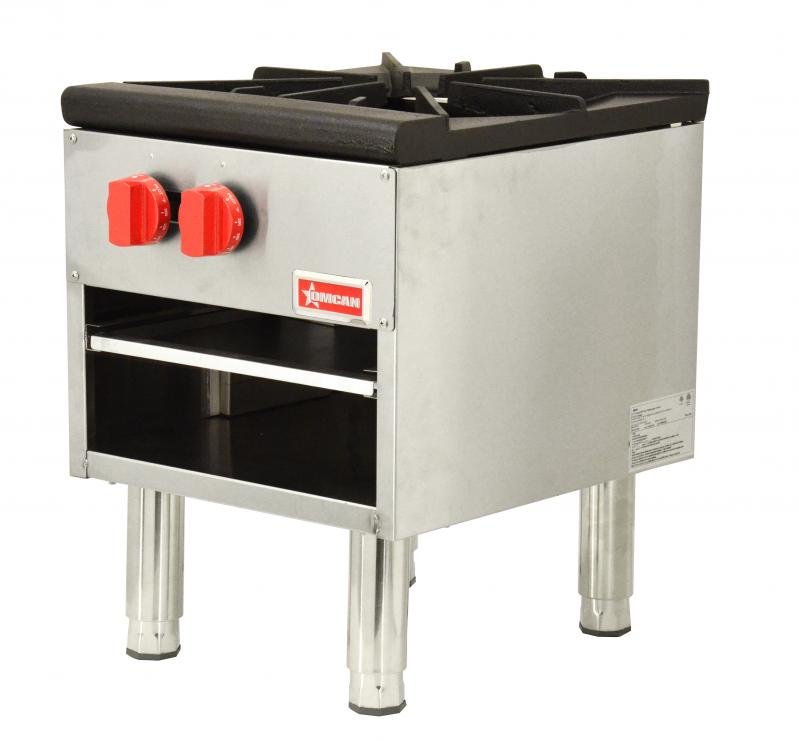 Omcan Stock Pot Stove Range Single Burner Stainless Steel Commercial Countertop 37525