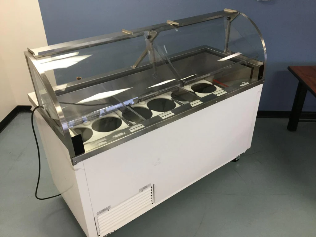 Ice Cream 12 Dipping Cabinet Curved Glass Display Freezer by Nelson