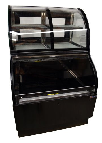 36" Dual Service Open Refrigerated Grab n Go Floor Deli Display Case 47106