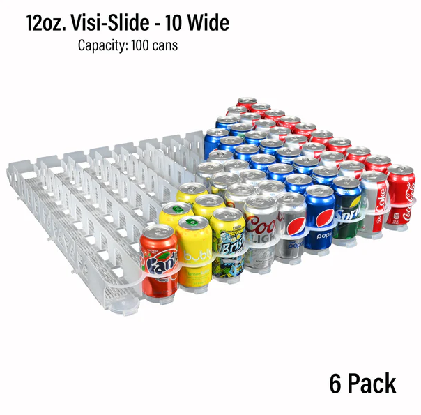 12oz. 355ml 10 Wide Shelf Gravity Glide, 6 Per Box 86171401