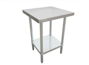 18" x 18" 18 Gauge Stainless Steel Work Table WTS-1818