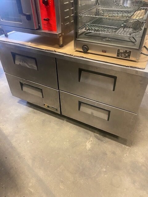 Used True 60" Wide Undercounter Commercial Restaurant Refrigerator Cooler 4 Drawers TUC-60D-CL