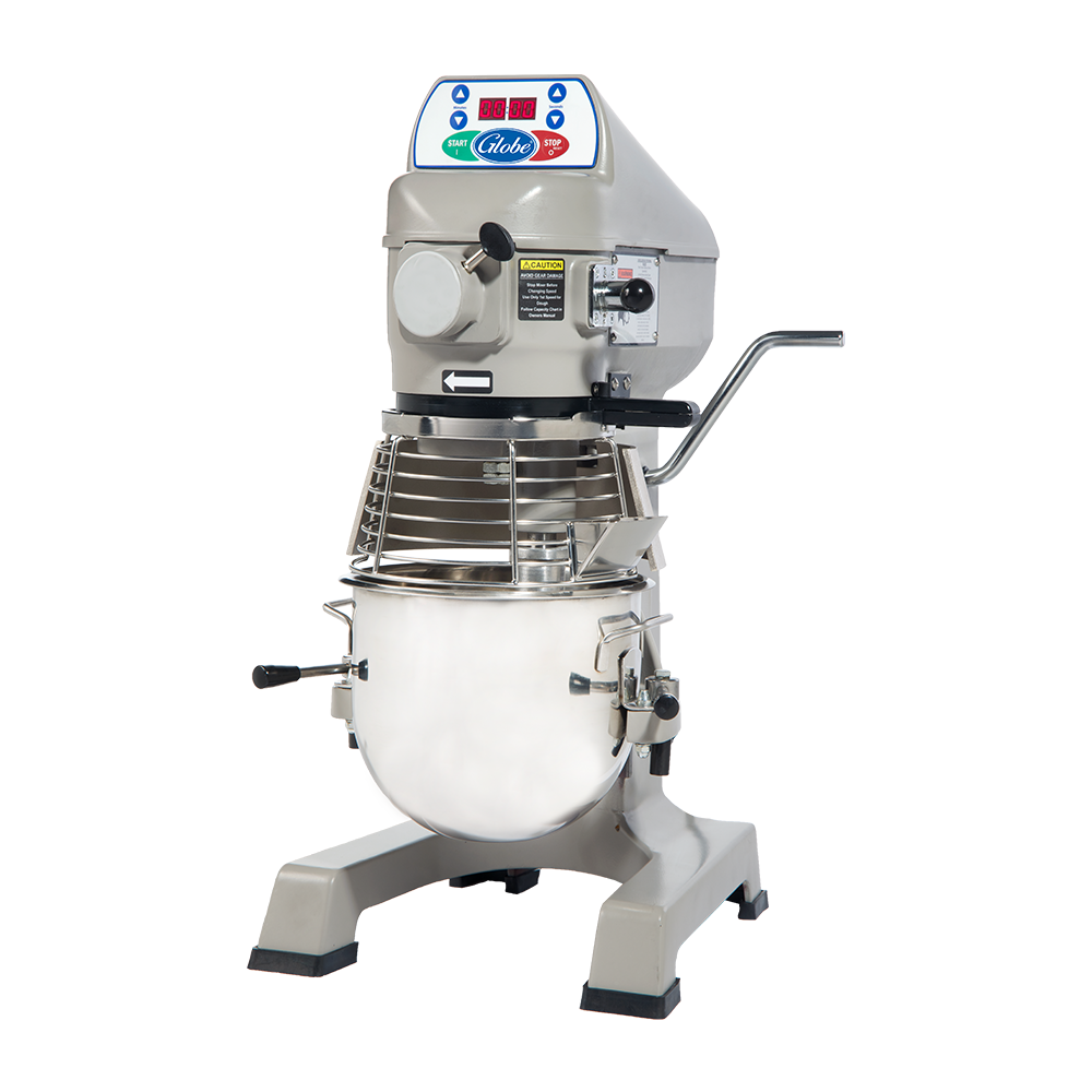 Globe 20 Qt Commercial Planetary Mixer with Digital Timer (1/2 HP, 115V) SP20-V
