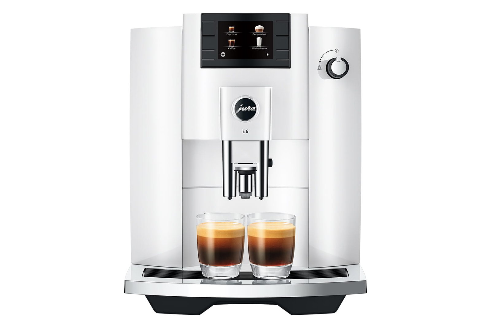 JURA Piano White Super Automatic Espresso Machine E6-V