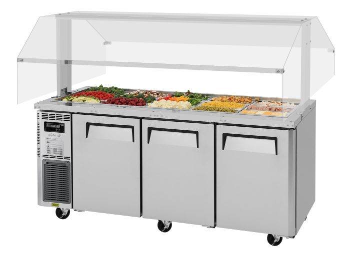 Turbo Air 72" Commercial Refrigerated Buffet Cold Table / Salad Prep Station JBT-72-N-V