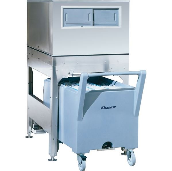 Follett Ice Storage Bin 382 lbs Capacity and Transport Cart System 240 lbs Capacity