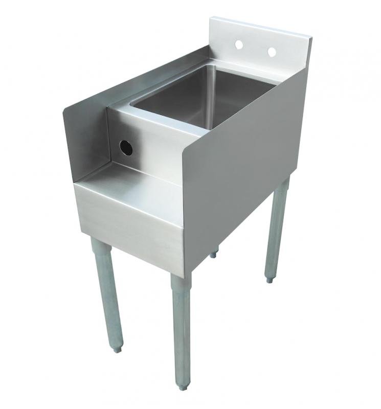 Omcan Stainless Steel Blender Station with Galvanized Leg and Plastic Bullet Foot 43473