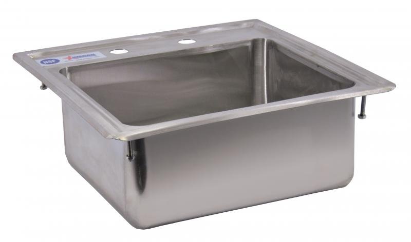 Omcan Stainless Steel Single Drop in Sink with Self-Rimmed Edge 12.5″ x 10.25″ x 5.5″ 39784