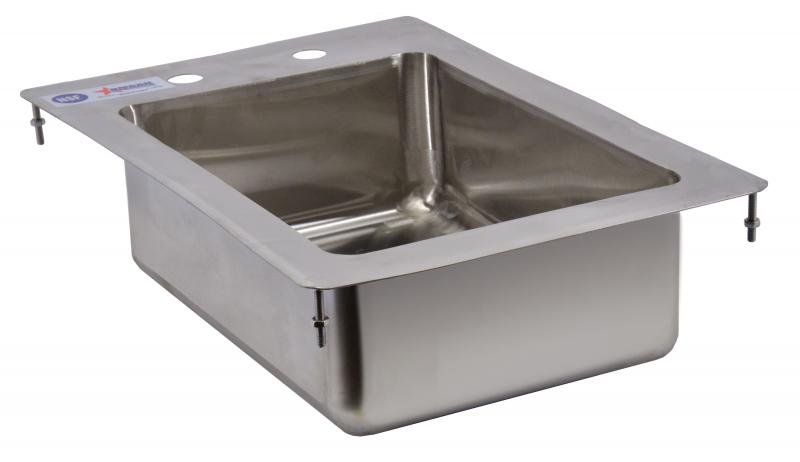 Omcan Stainless Steel Single Tub Drop in Sink with Flat Top 10″ x 14″ x 5″ 39779