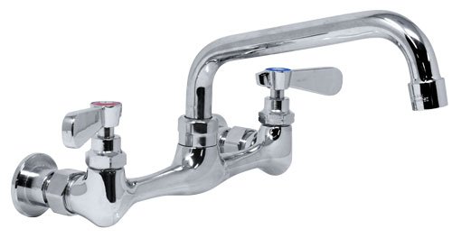 Compartment Sink 8" on Center Faucet Taps with 8" Spout for 18″ x 18″ One & Two Tub Sinks 39255