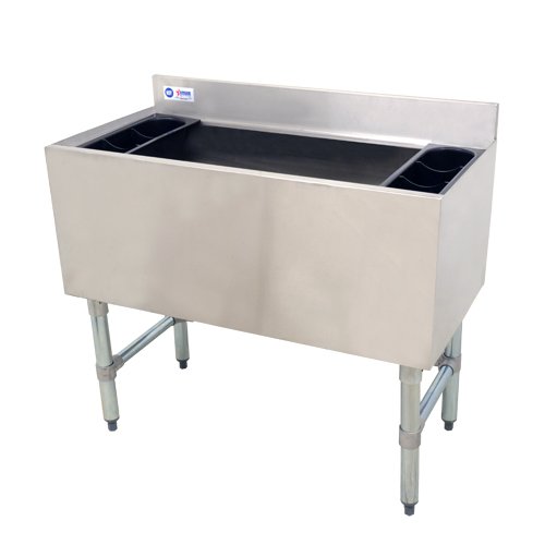 Omcan Stainless Steel Insulated Ice Bin 36-inch with 7 Circuit Post-Mix Cold Plate 43478