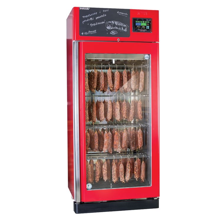 Omcan StagionelloEvo® 150KG Cabinet with Climatouch® and Fumotic® – Red 46183