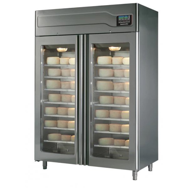 Omcan Affinacheese® 200kg wall cabinet with ClimaTouch® and Fumotic® 45519