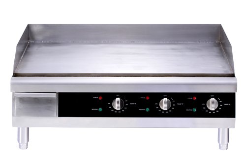 30″ Countertop Stainless Steel Electric Griddle with 30″ x 15.5″ Cooking Area – 220V, 4500W 43214