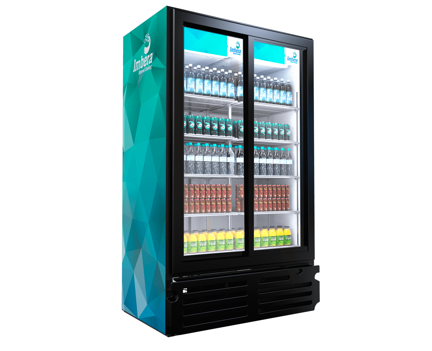 Glass Sliding 2 Door 10 Shelves Cooler Imbera VRD-37SD