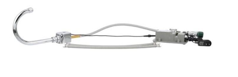 Z Component Hardware Intelli-Flo EZ Electronic Deck Mount Faucet 6-1/2" Gooseneck Spout AC Powered with Thermostatic Mixing Valve and 1.5 gpm Laminar Flow - KE19-4102-SD1