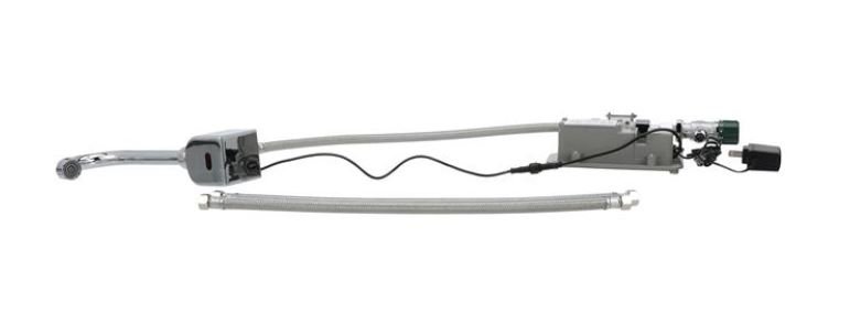 Wall Mount Component Hardware Intelli-Flo EZ Electronic Faucet 3-1/2" Rigid Spout with Thermostatic Mixing Valve and 0.5 gpm PCA Spray - KE19-1000-RA1