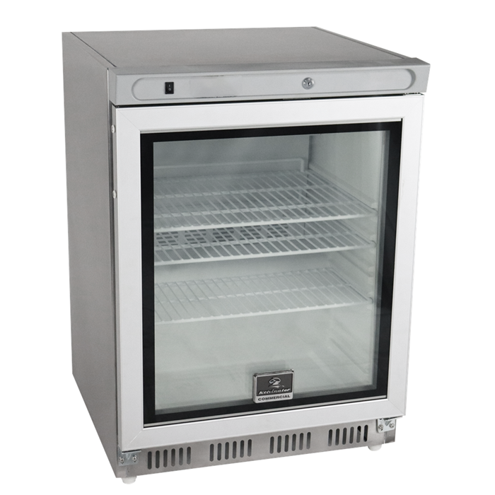 KELVINATOR COMMERCIAL 1-GLASS DOOR ADA HEIGHT UNDERCOUNTER FREEZER 24" LONG - KCHUCGD23F