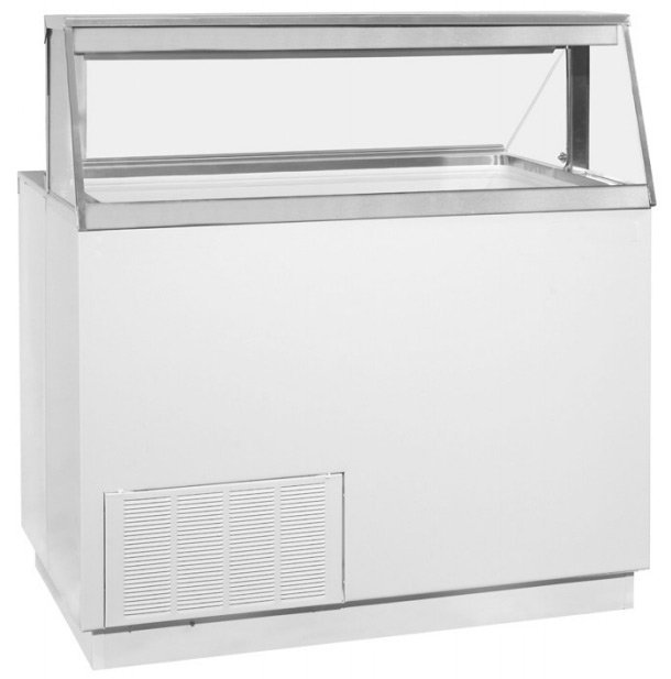 Global Refrigeration Straight Front Standard 4 Can Ice Cream Dipping Cabinet - KDC27