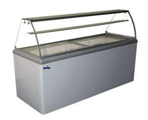 Clearance Ice Cream 8 Dipping Cabinet Display Freezer with Sneeze Guard