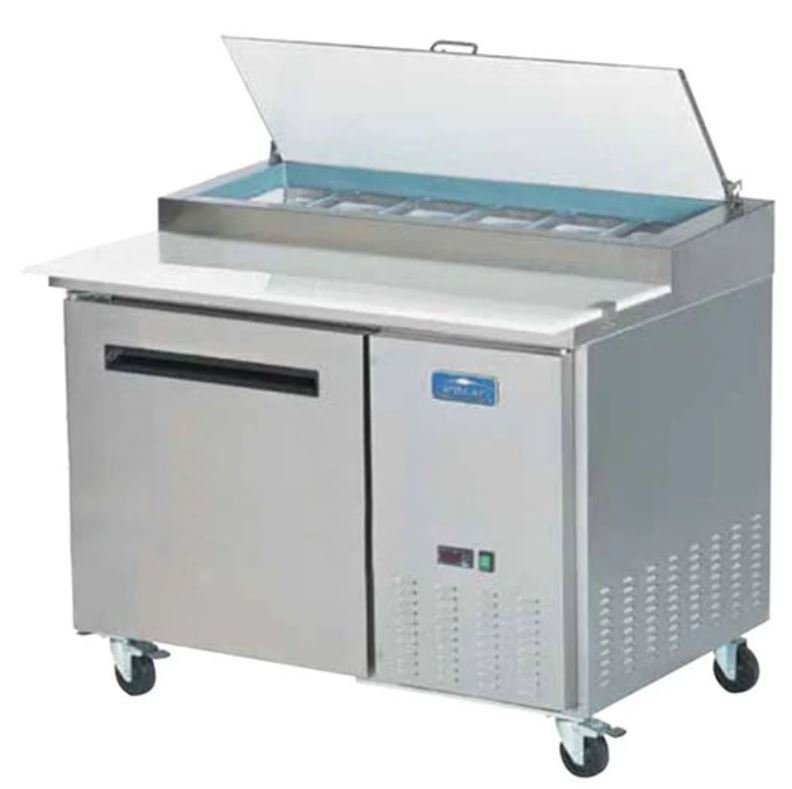 48" Arctic Air 1 Door Solid SS Pizza Prep Table Cooler APP48R