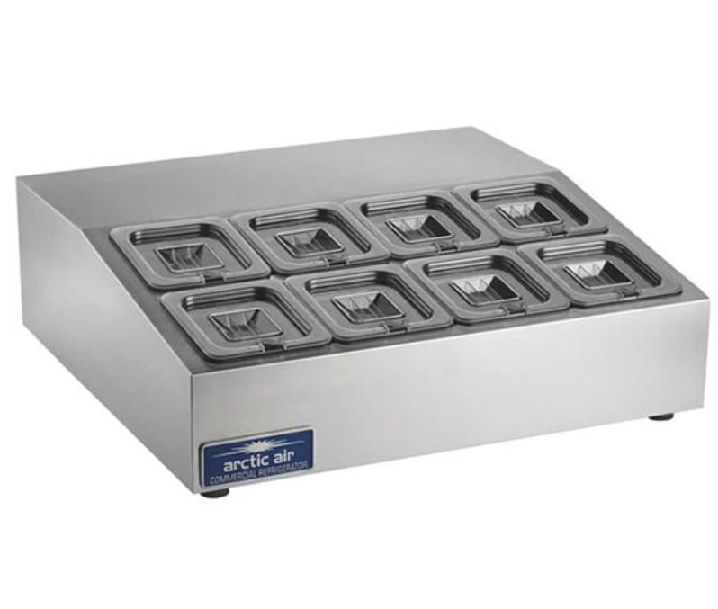28" Arctic Air 8 Pan Compact Countertop Prep Table Cooler ACP8SQ