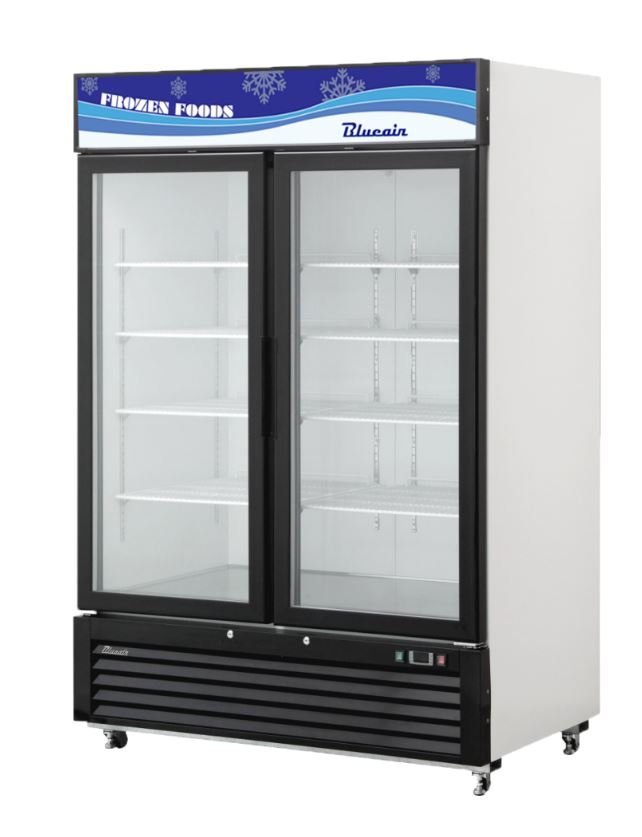 Freezer Blue Air 49 CuFt Glass 2 Door Merchandiser Reach In BKGF49-HC
