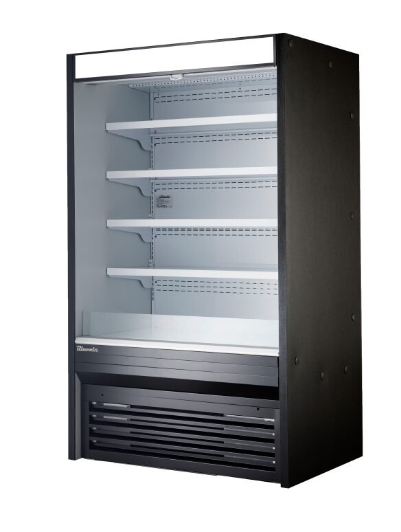 60" Blue Air Open Air Grab N Go Solid Side Display Case BOD-60S
