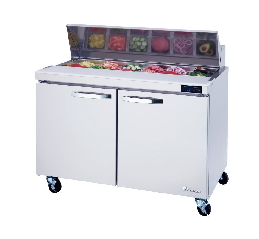 48" Blue Air Sandwich Prep Table 2 Doors BLPT48-HC