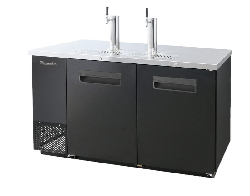Blue Air 59" Keg Cooler 2 Taps 2 Doors BDD59-2B-HC