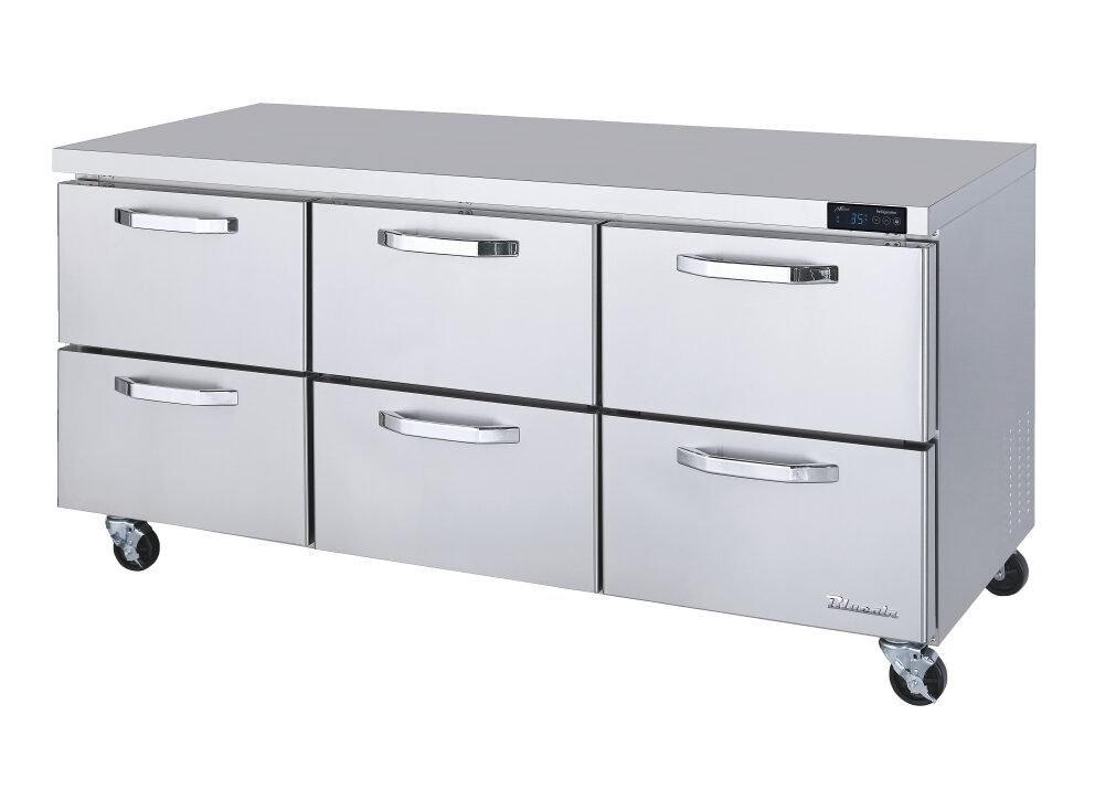 72" Blue Air Undercounter Refrigerator 6 Drawers BLUR72-D6-HC