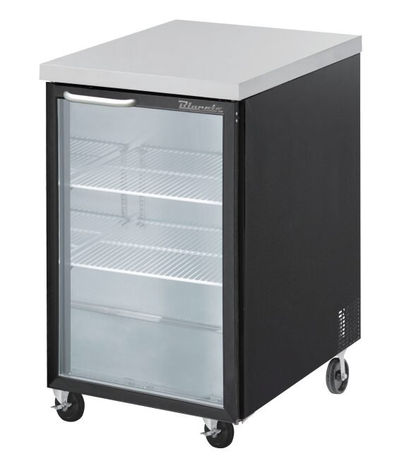 Blue Air 23" Back Bar Glass 1 Door Locking Cooler BBB23-1BG-HC