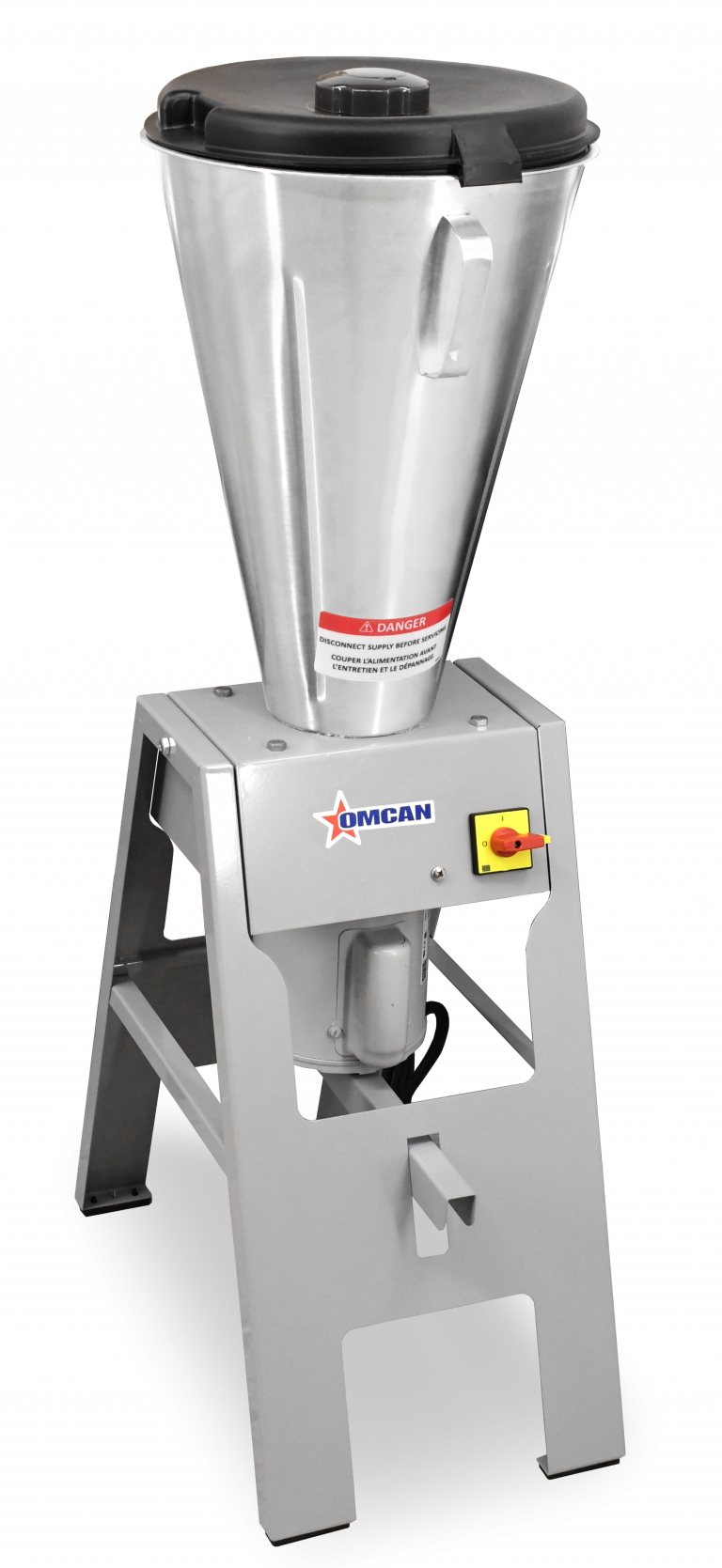Omcan 26 Qt. (25 Liter) High Performance Stainless Steel Vertical Tilting Blender 31502