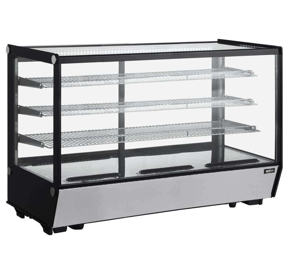 48″ Countertop Square Glass Refrigerated Display with 8 cu.ft. (225 Liters) Capacity – 110-120V, 640W Omcan 47964