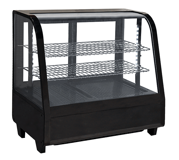 27” Black Countertop Refrigerated Display with 3.5cu.ft. / 100L Capacity – 110V, 170W Omcan 27155