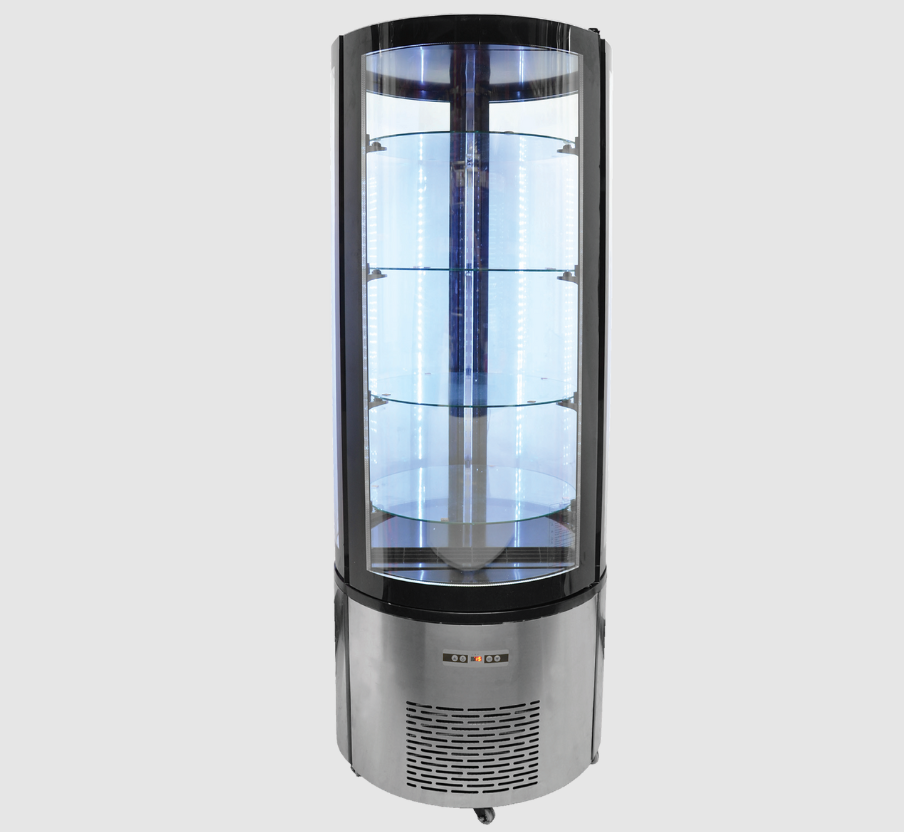 27″ Circular Floor Refrigerated Showcase Cooler 14.1 cu.ft Omcan 40440