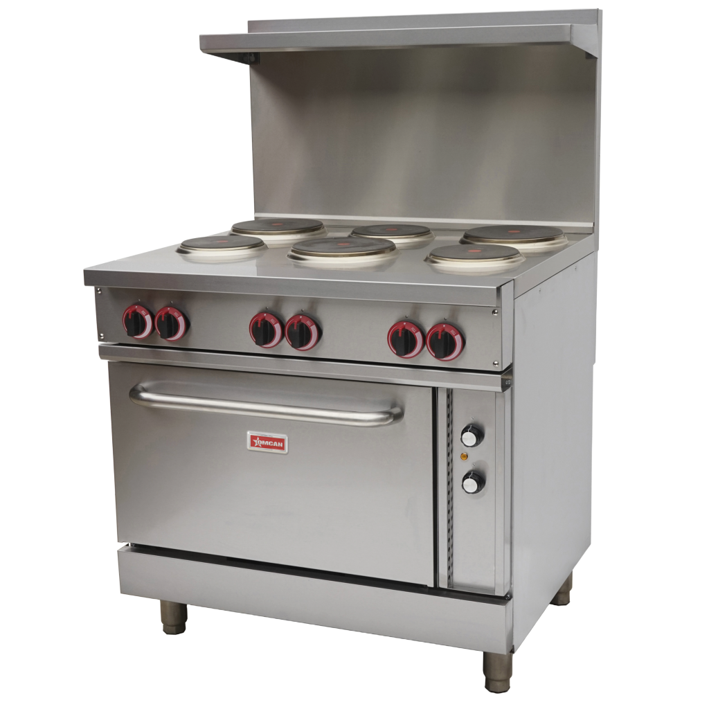 Electric 36" Commercial Range with 6 Burners and Standard Oven 208 Volt, 18kW, 1 Phase Power 48528