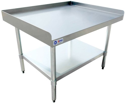 30″ x 36″ Stainless Steel Equipment Stand with Galvanized Undershelf and Legs 22059