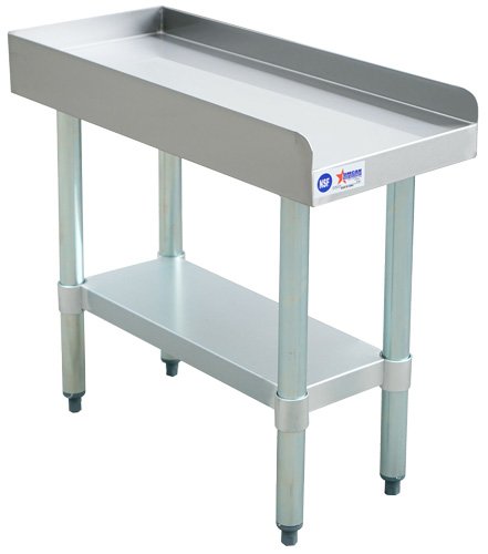 30″ x 12″ Stainless Steel Equipment Stand with Galvanized Undershelf and Legs 24185