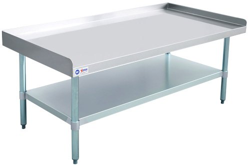 30″ x 60″ Stainless Steel Equipment Stand with Stainless Steel Undershelf and Legs 47698